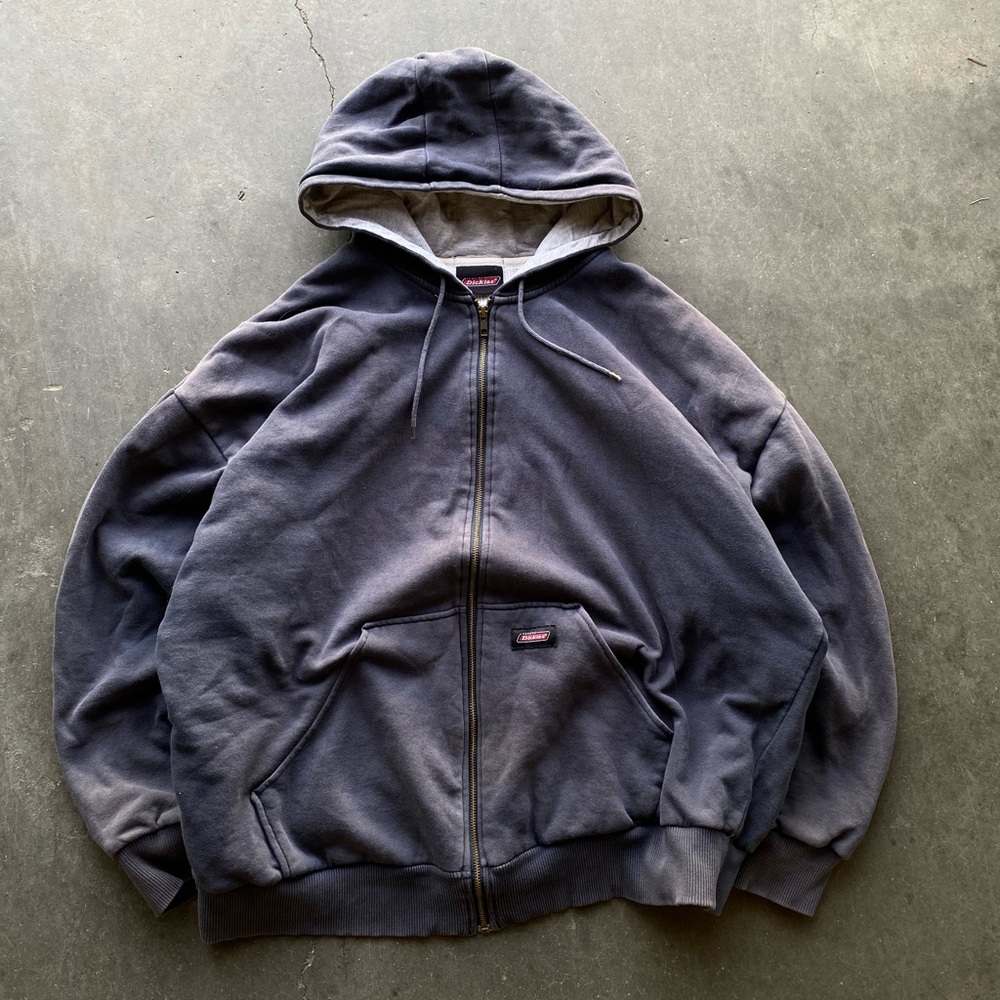 Vintage 90s dickies thermal lined zip up hoodie mens xl
